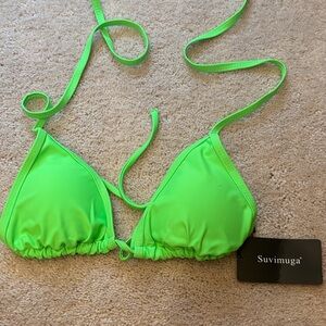 Suvimuga Neon Green Bikini Top